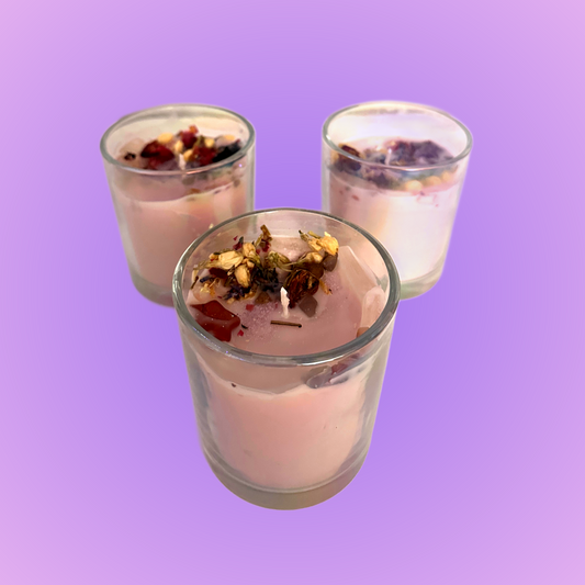 Iridescent Dressed Container Candles (Includes Lid)